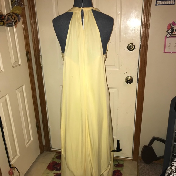 Vintage yellow drape gown - Picture 2 of 4